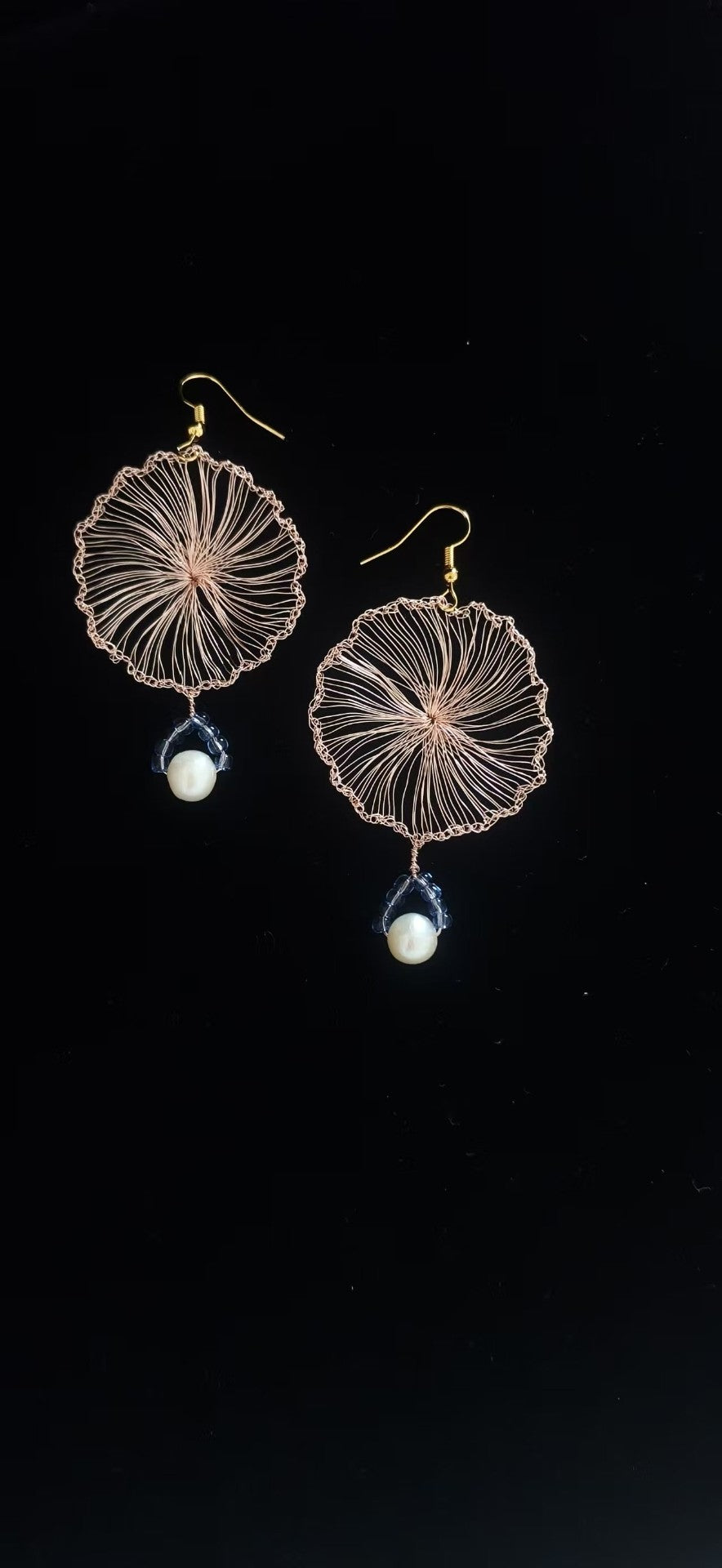 Handmade Rose Gold Wire Earrings
