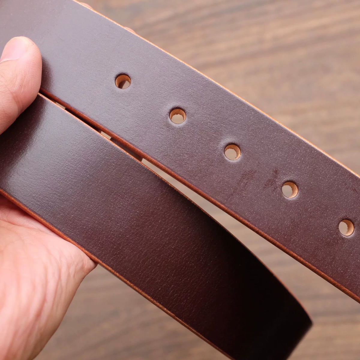 Titanium Buckle JE Harness Leather Belt