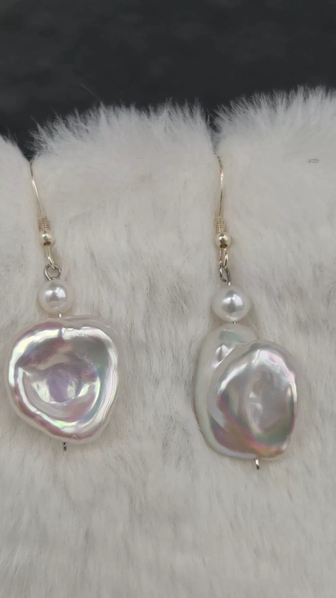 Barok Waterperl Oorbellen 925 Sterlingen Zilver