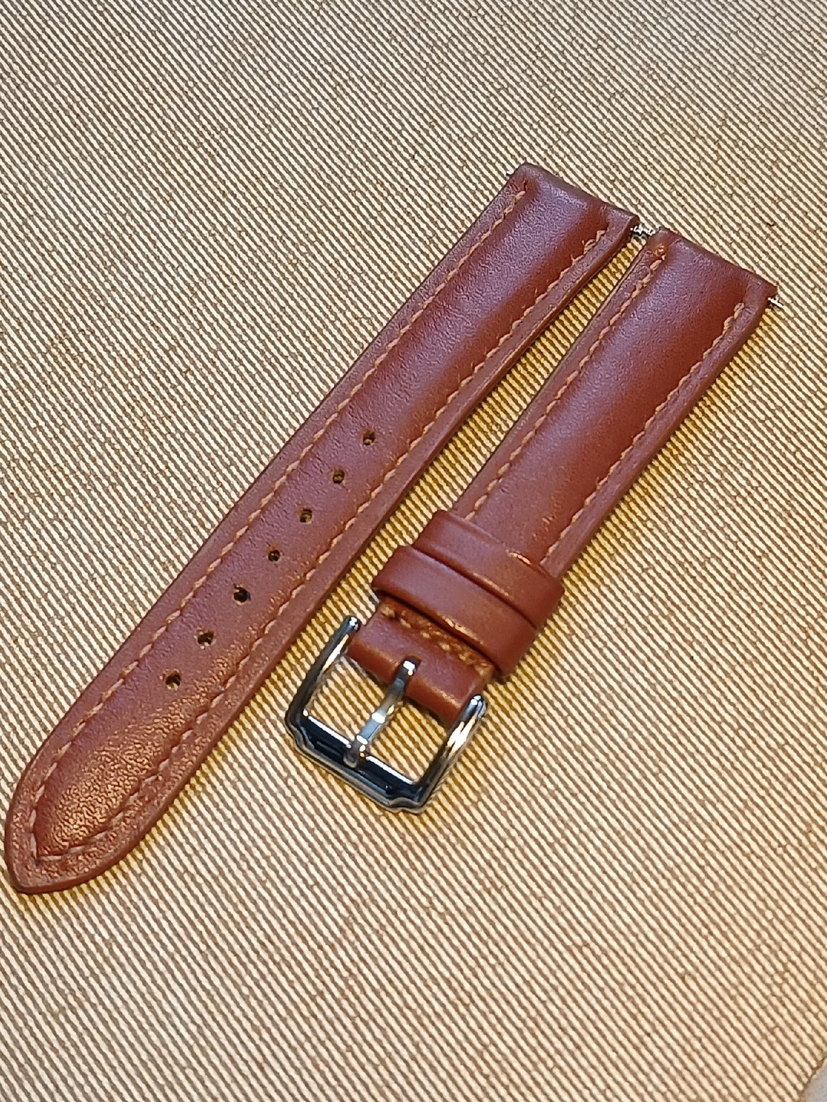 Brown Leather Watch Strap 18mm