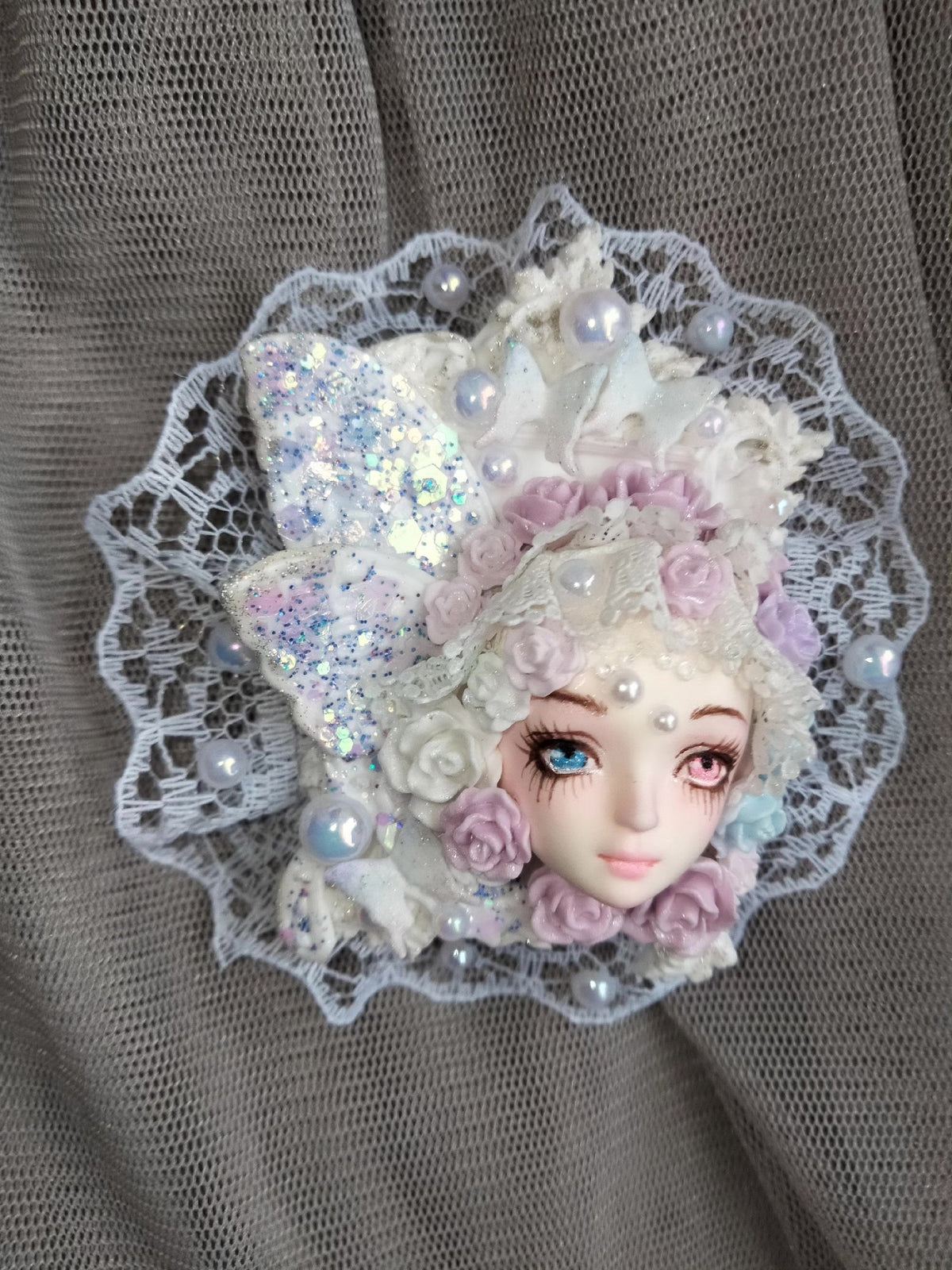 Clay Doll Head Refrigerator Magnet Pastel