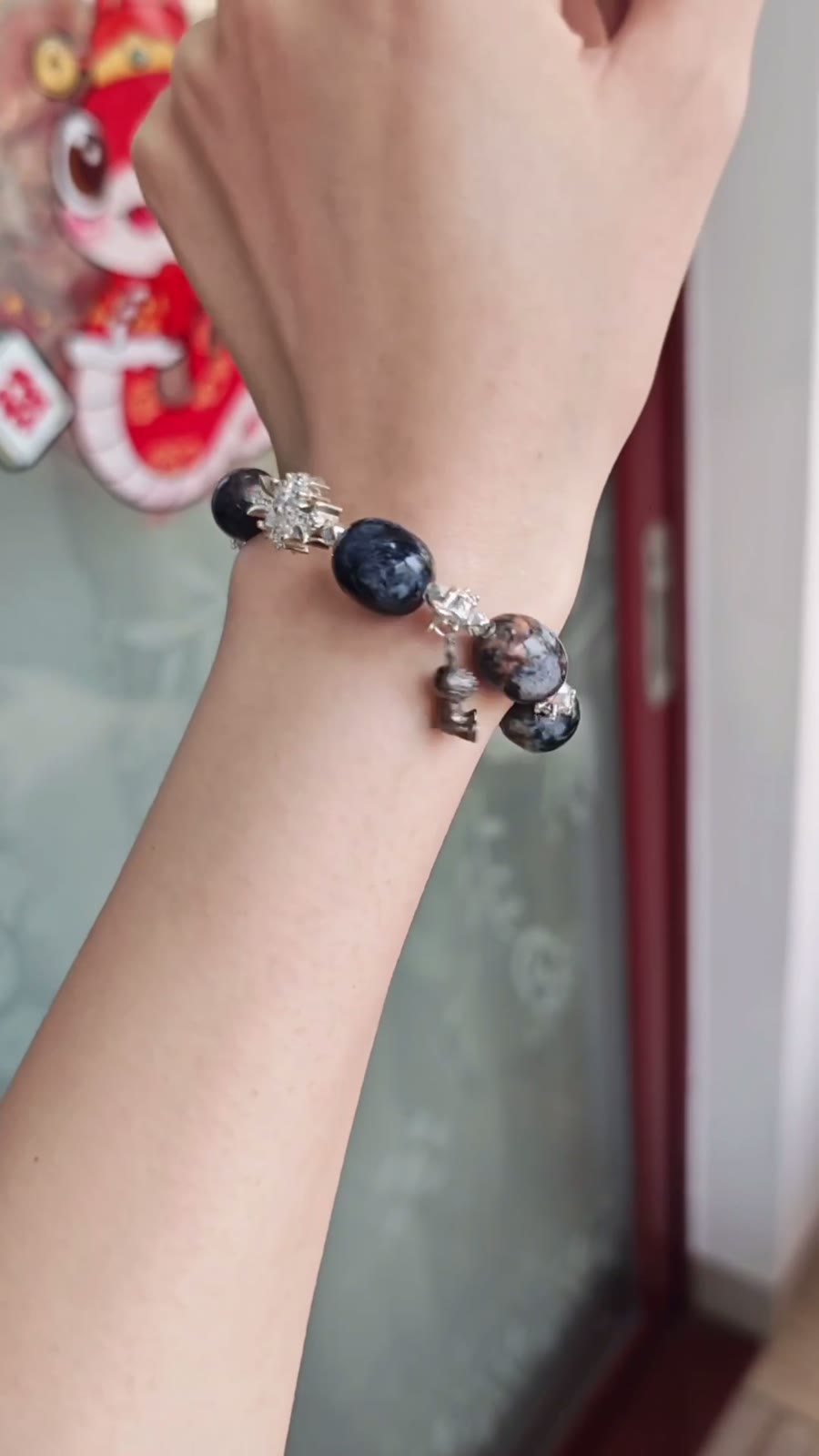 Pietersite Beaded Bracelet 11mm Barrel Beads