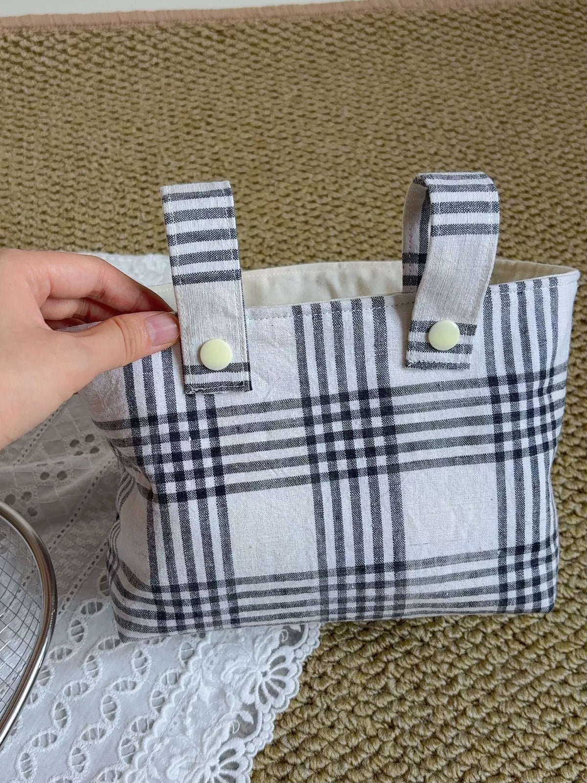 Handgewoven hangende beker van katoen