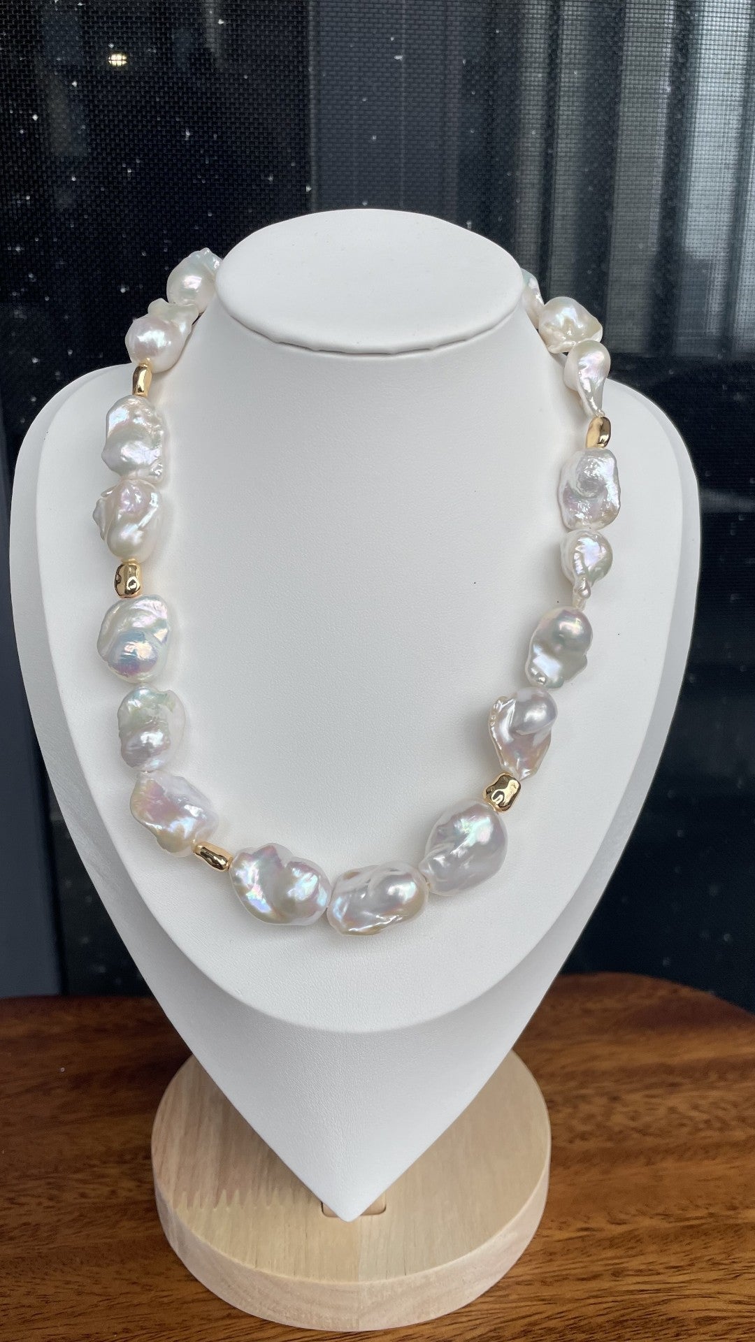 Collier en perles baroques d'eau douce 16-20 mm
