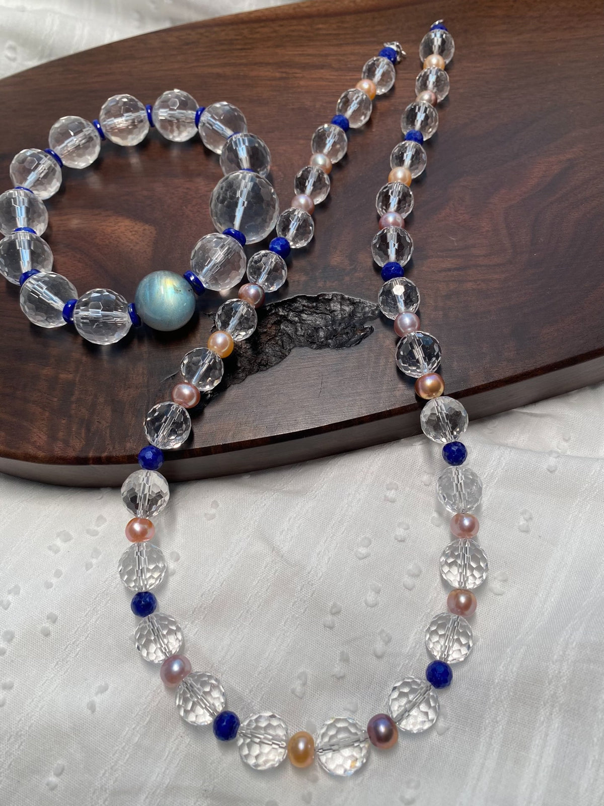 Clear Quartz Lapis Lazuli Labradorite Bracelet