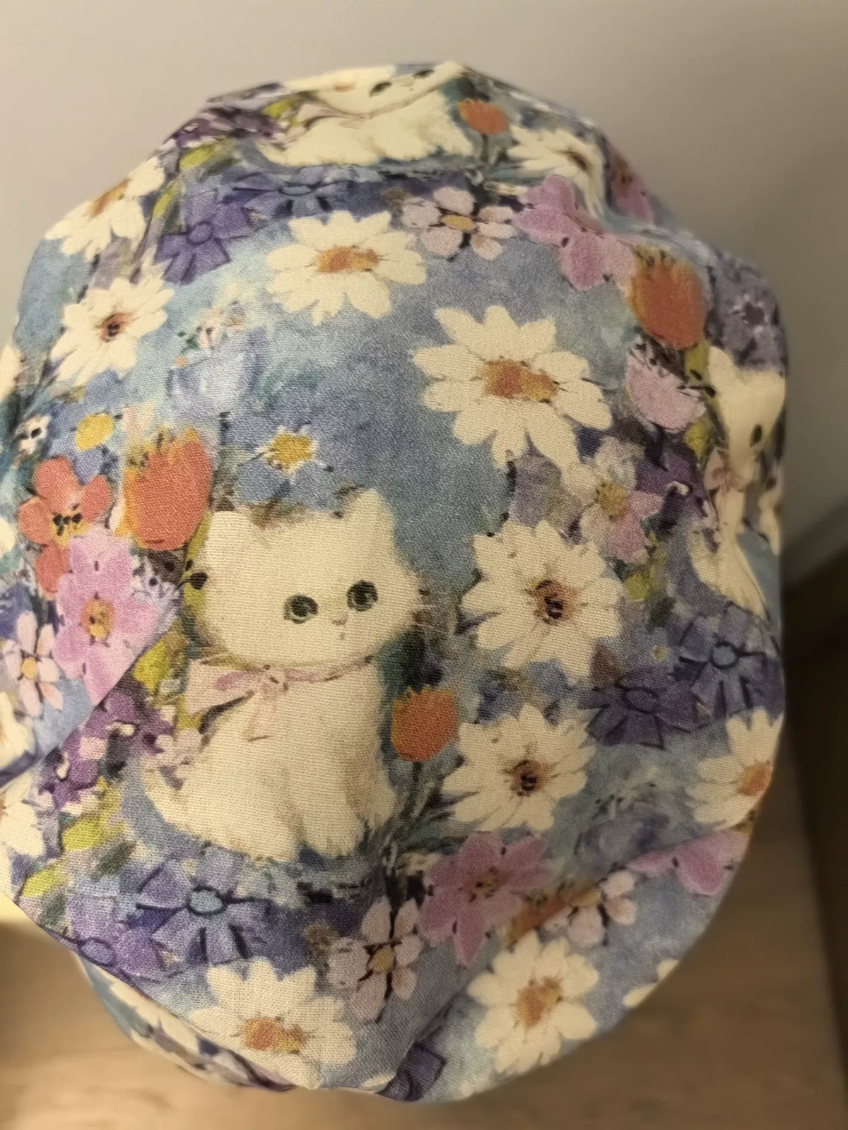 パープルキャット コットン ダブル層手術用キャップ