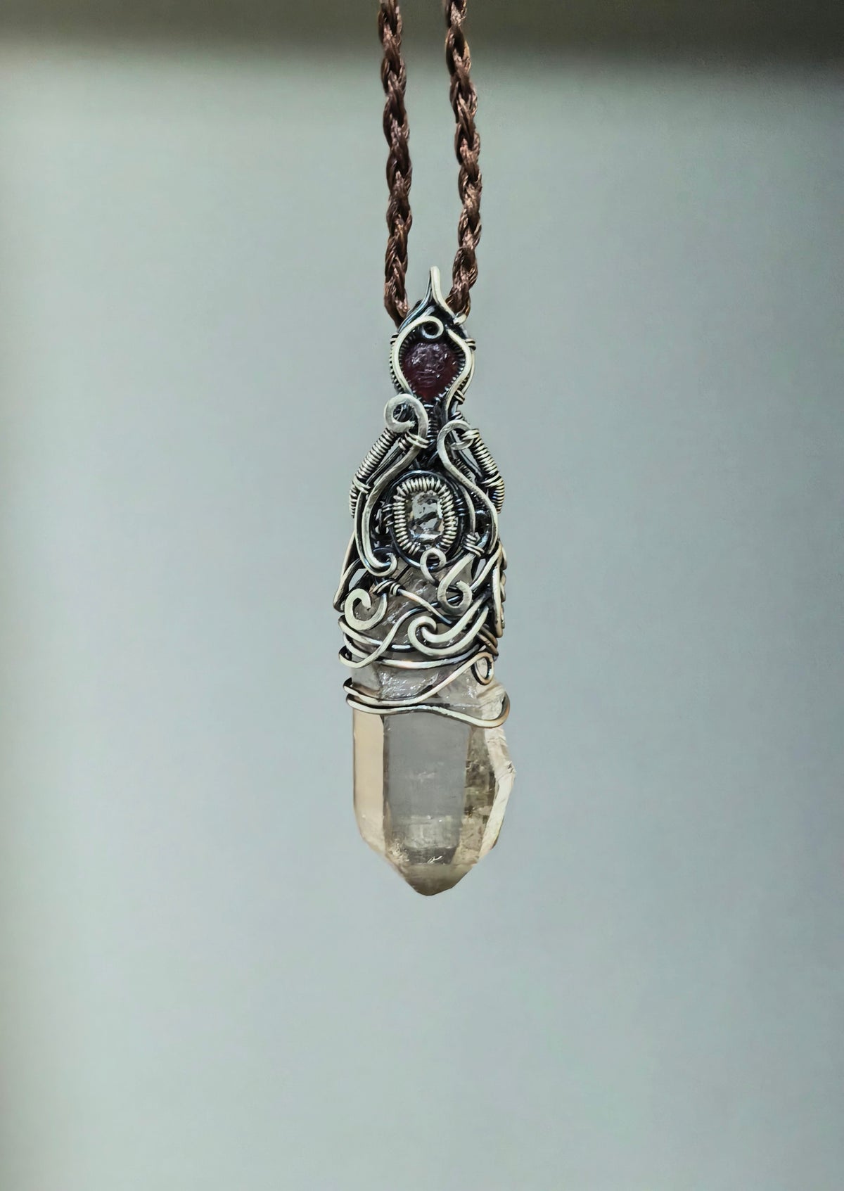 Himalayan Smoky Quartz Wire Wrapped Pendant