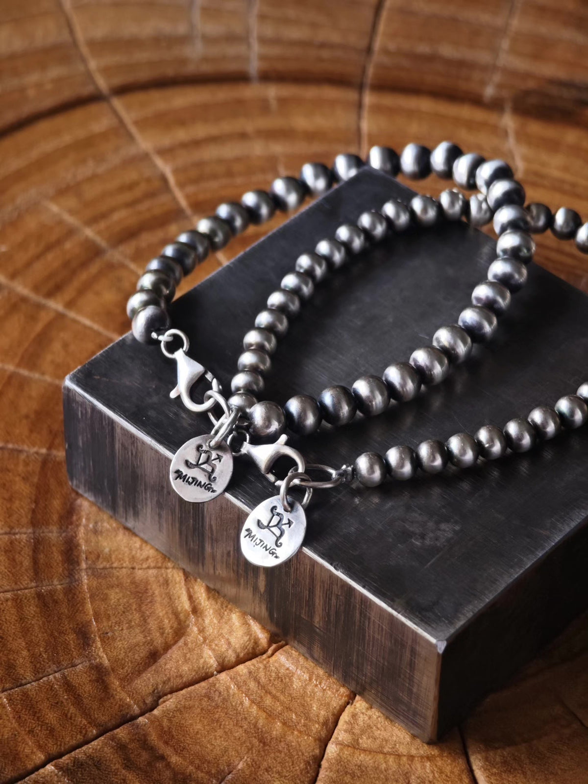 Bracelete de Contas em Prata de Lei 925