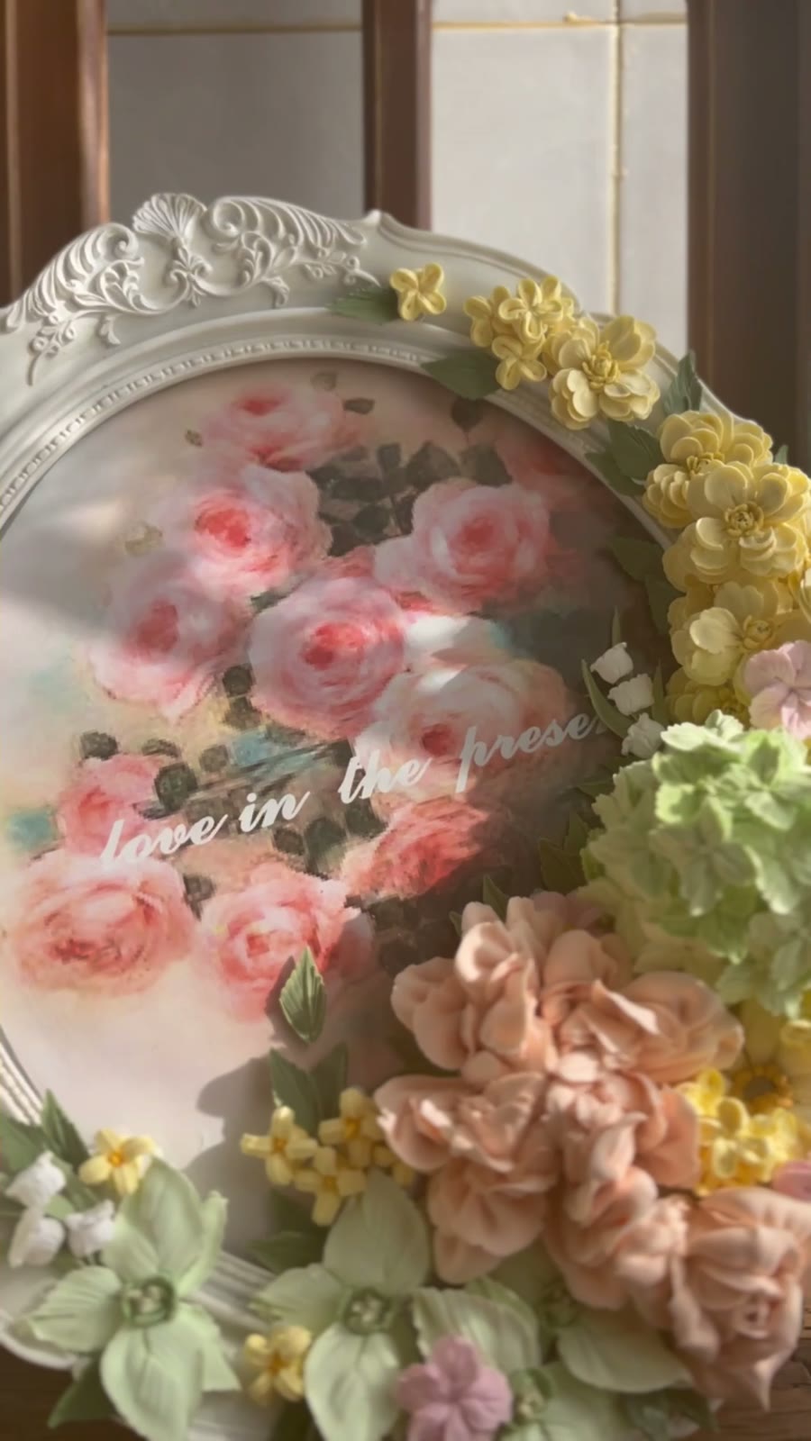 Clay Floral Vintage Mirror
