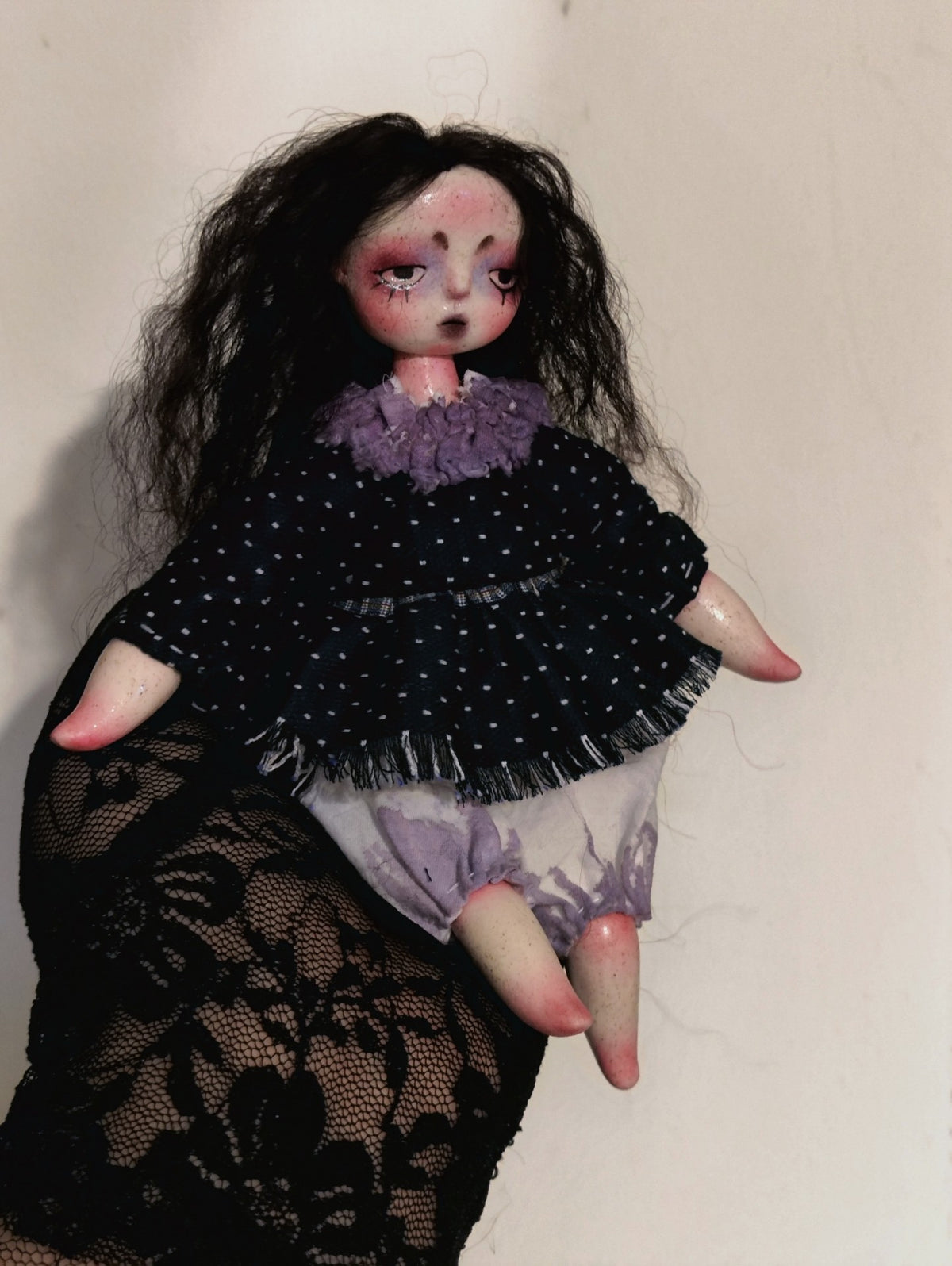 Handcrafted Art Doll with Glossy Finish