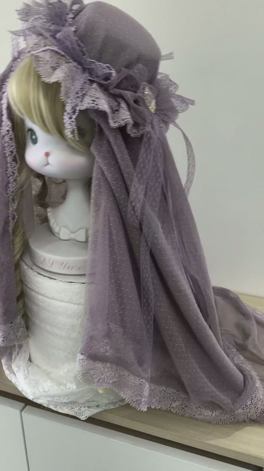 Purple Lace Tulle Lolita Mini Hat