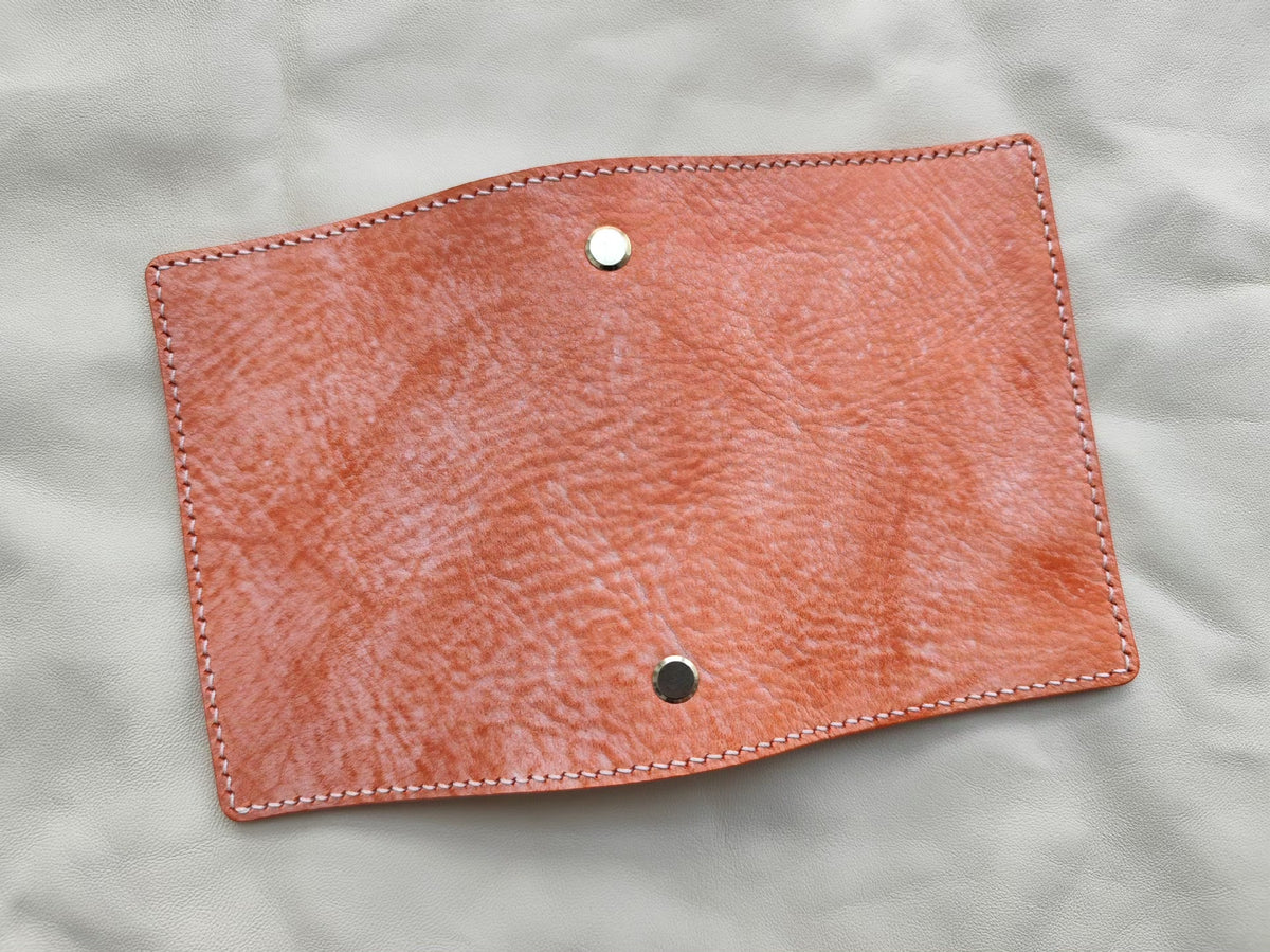 Orange Leather Ring Binder Planner Cover
