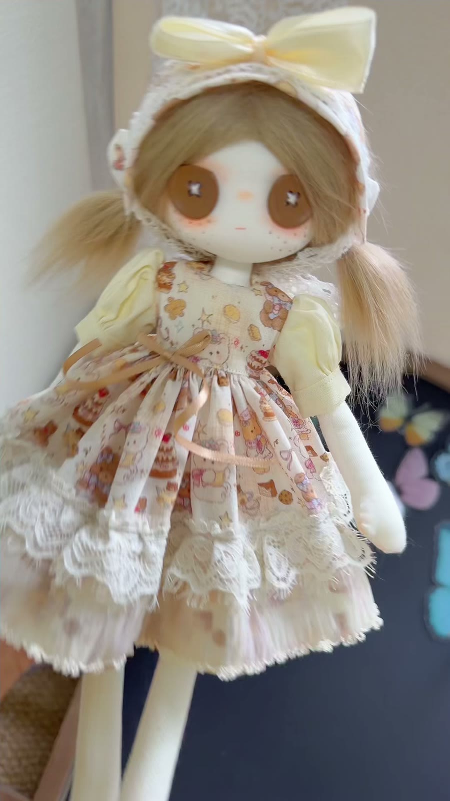 ハンドメイド布製アートドール 30cm