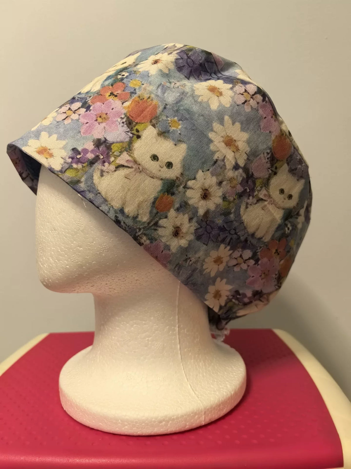 パープルキャット コットン ダブル層手術用キャップ