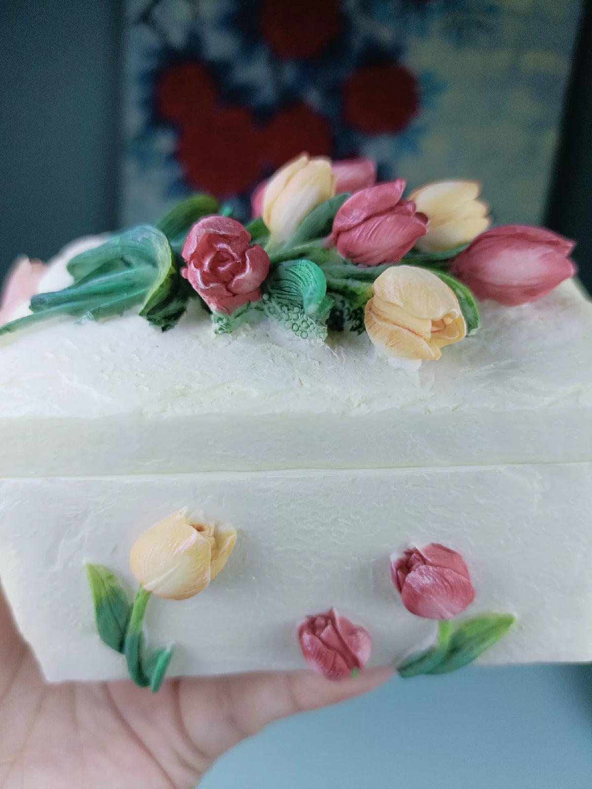 Silicone Mold for Tulip Bouquet Relief Casting