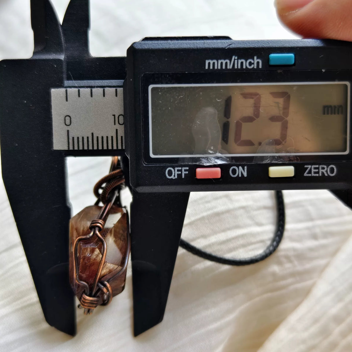 Rutilated Quartz Copper Wire Pendant Necklace