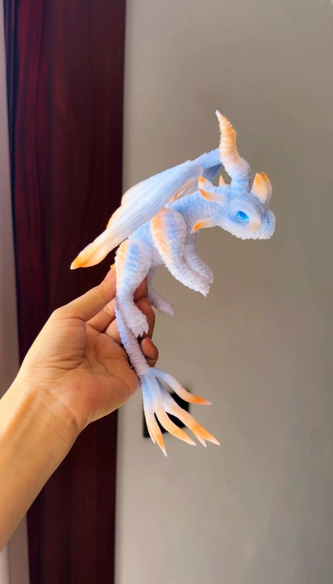 Chenille Stem Handmade Fantasy Dragon Figurine