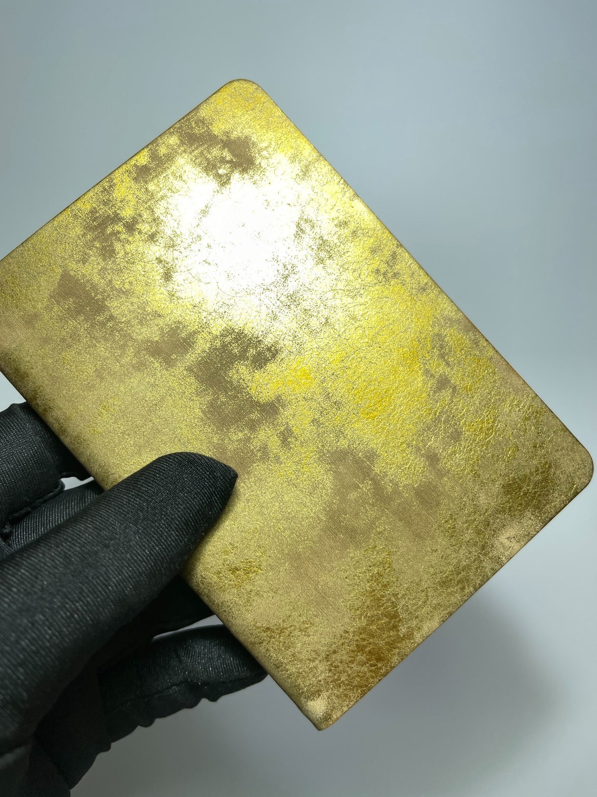 Handmade Leather Plotter Notebook Cover Gold