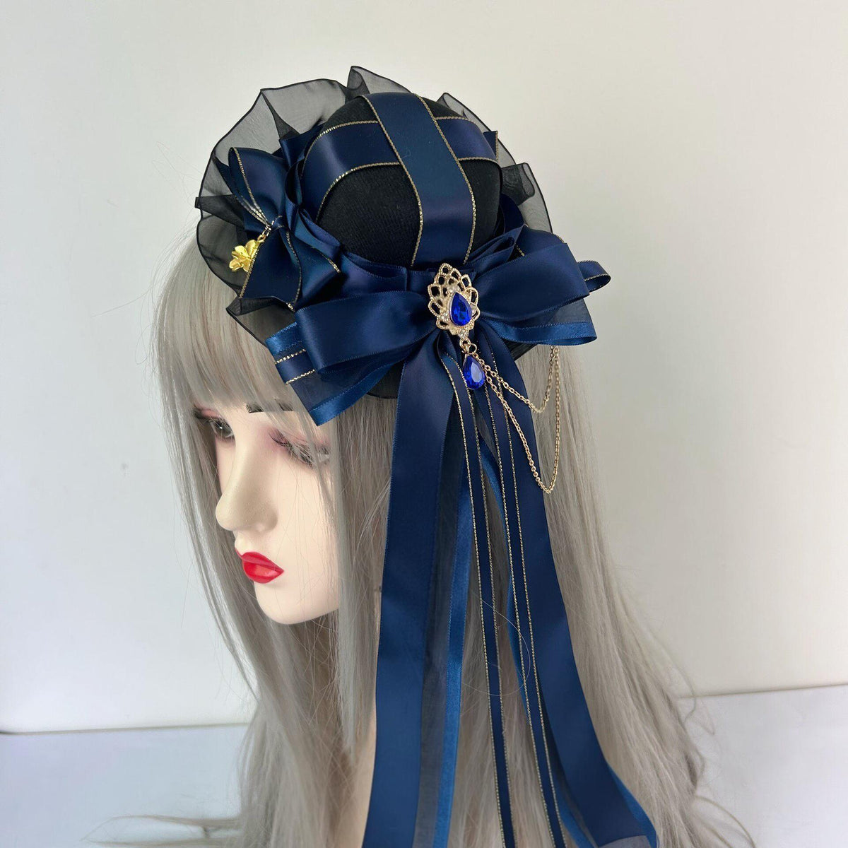 Handcrafted Lolita Top Hat Hair Accessory