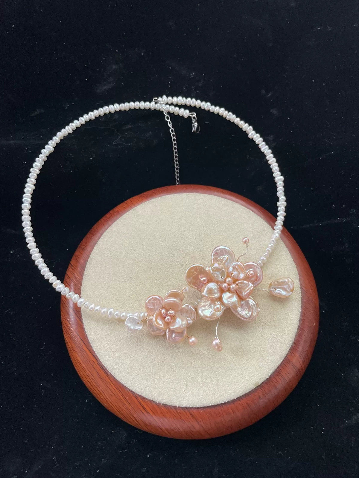 Collana Choker con Perle Barocco Floreale
