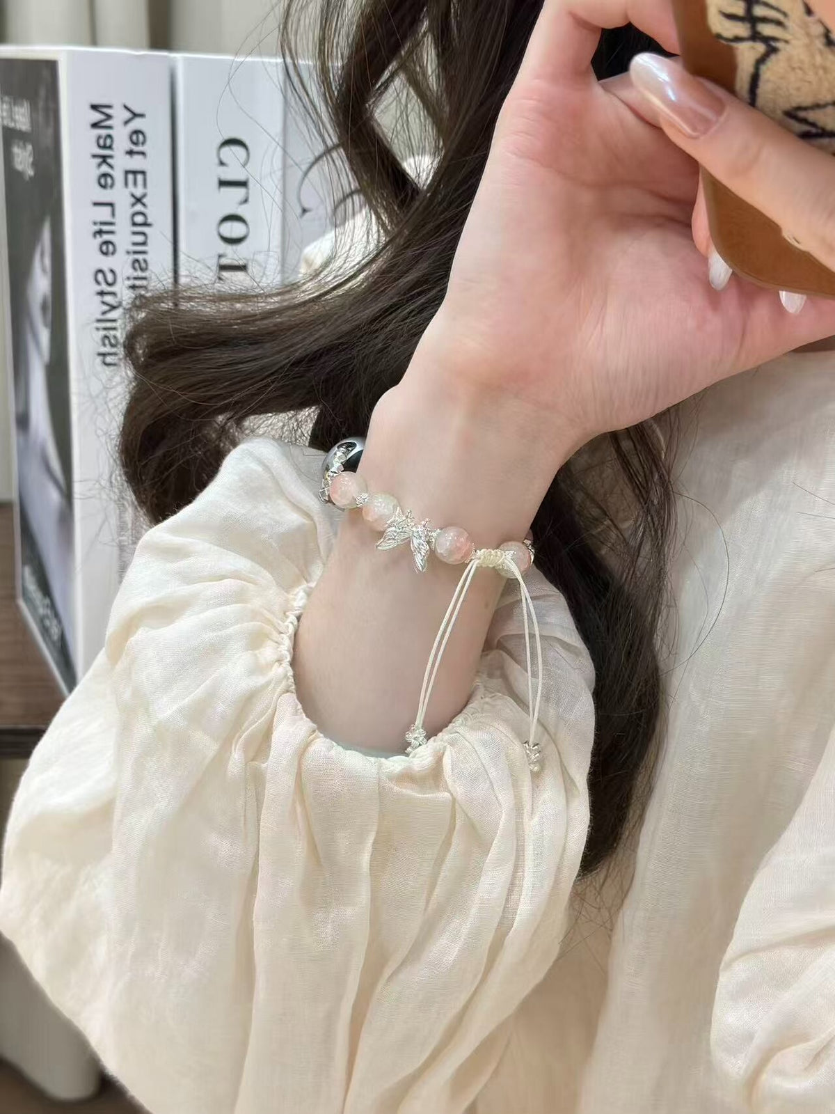 Beaded Butterfly Watch Strap for Xiaomi Band