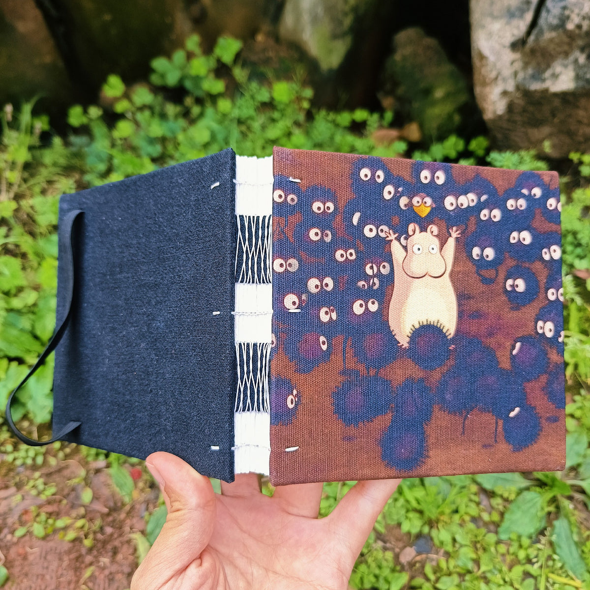 Handcrafted Watercolor Sketchbook 12cm Oil Cloth