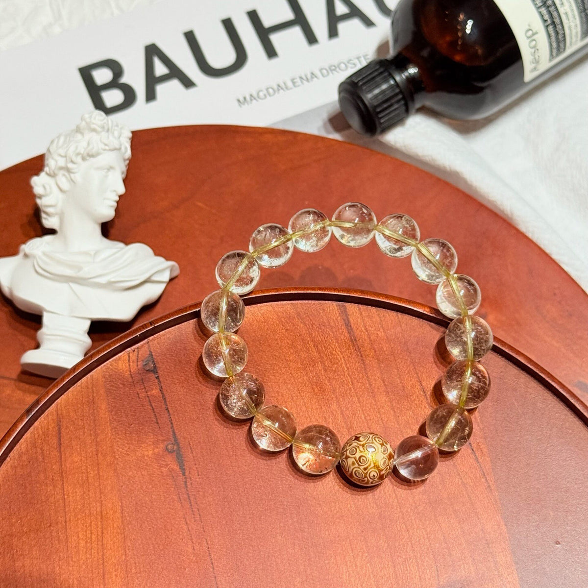 Golden Rutilated Quartz Beaded Bracelet