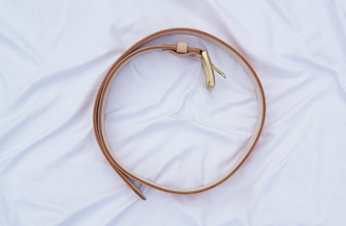 Natural Vegetable Tanned Leather Belt