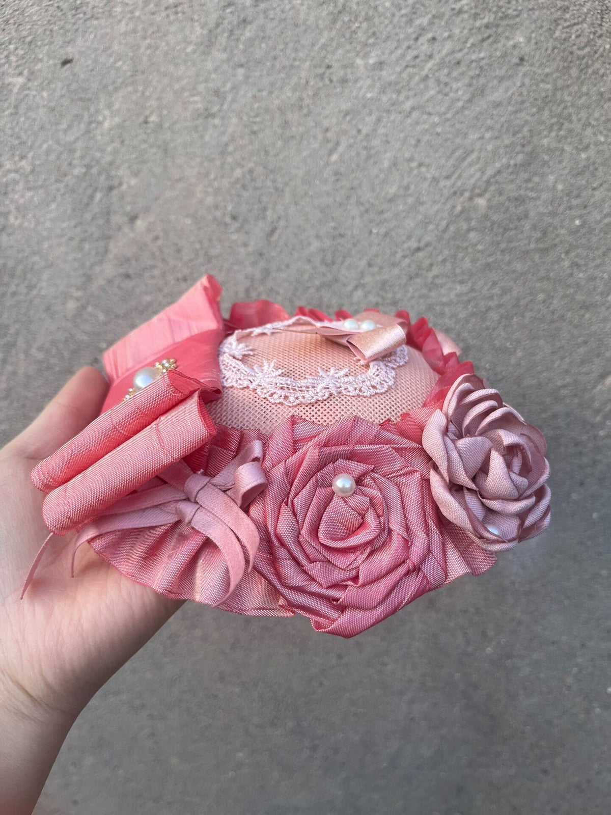 Lolita Mini Top Hat with Ribbon Roses