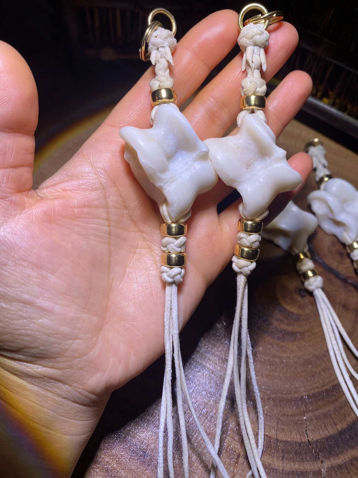 Handwoven Sheepskin Cord Sheep Knucklebone Ornament