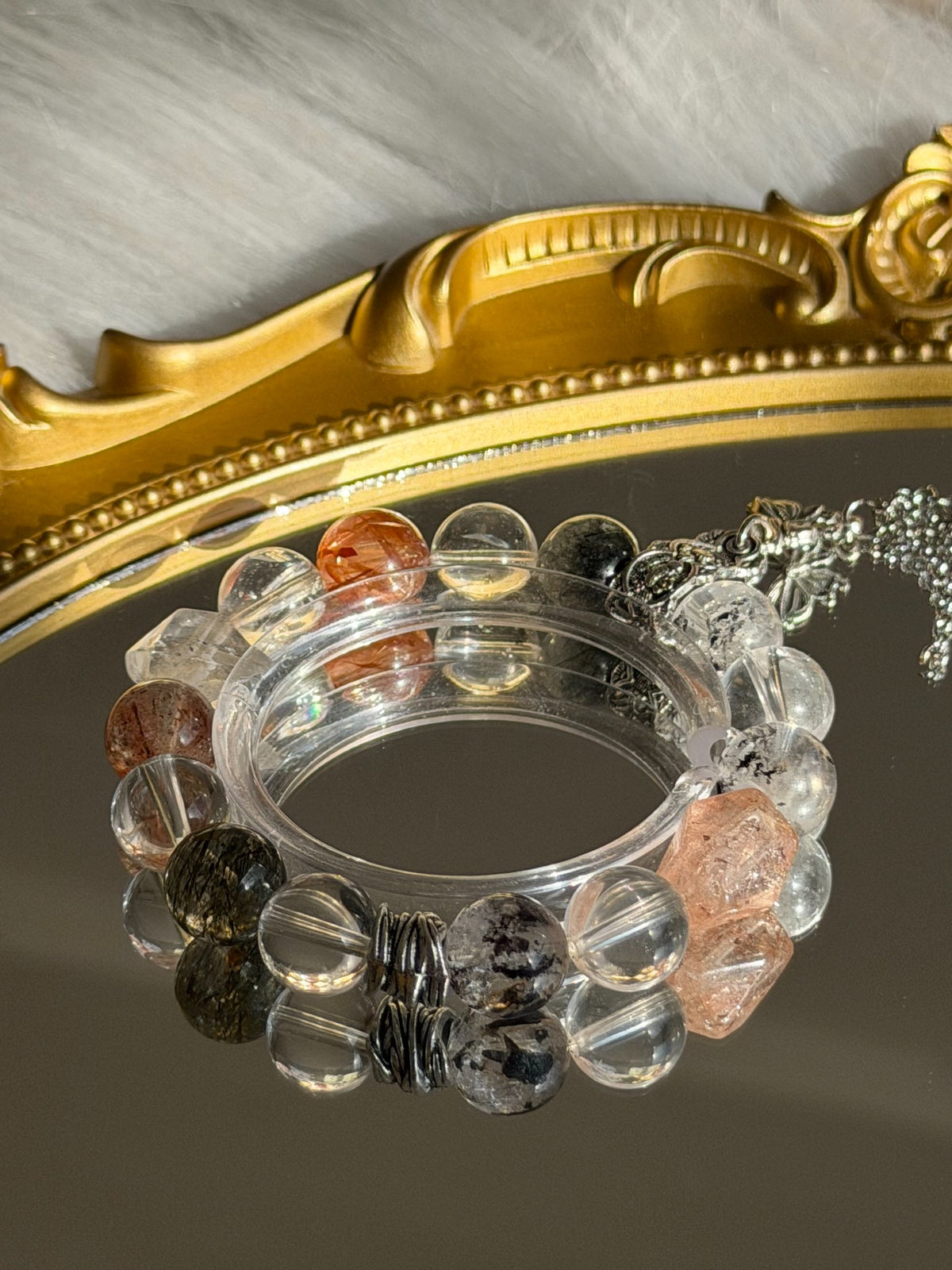 Bracciale con Perline in Cristallo Naturale 12mm