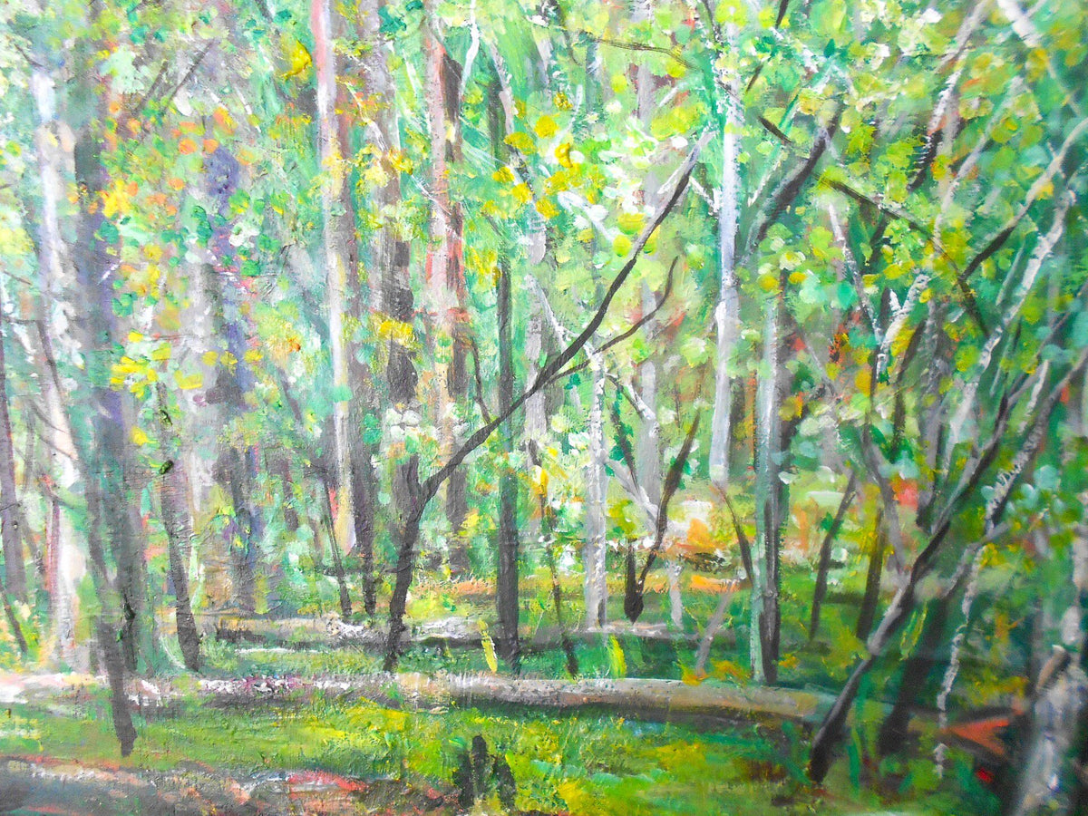 Original Acrylic Forest Painting 60x90