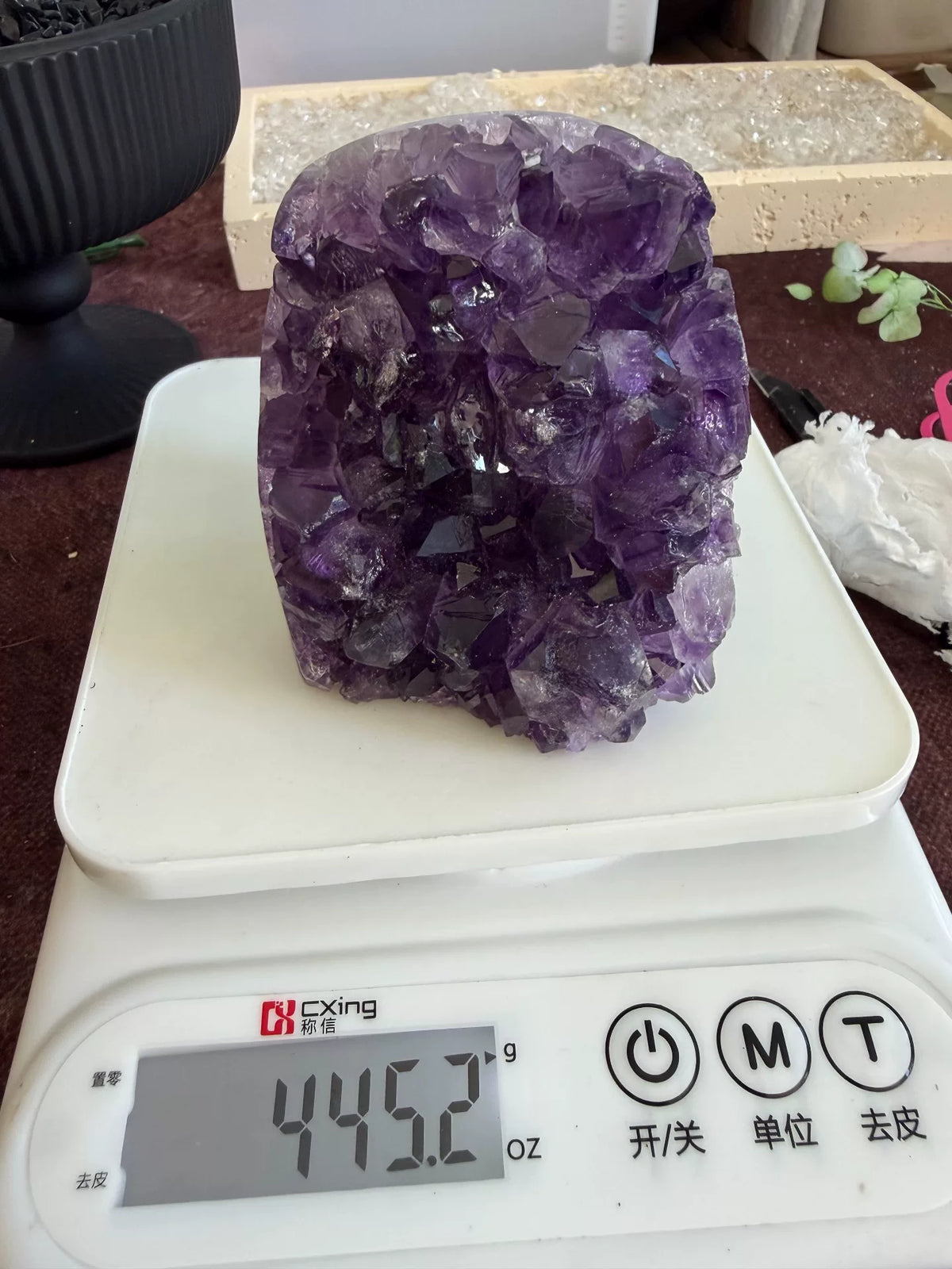 Crystal Bonsai With Amethyst Cluster