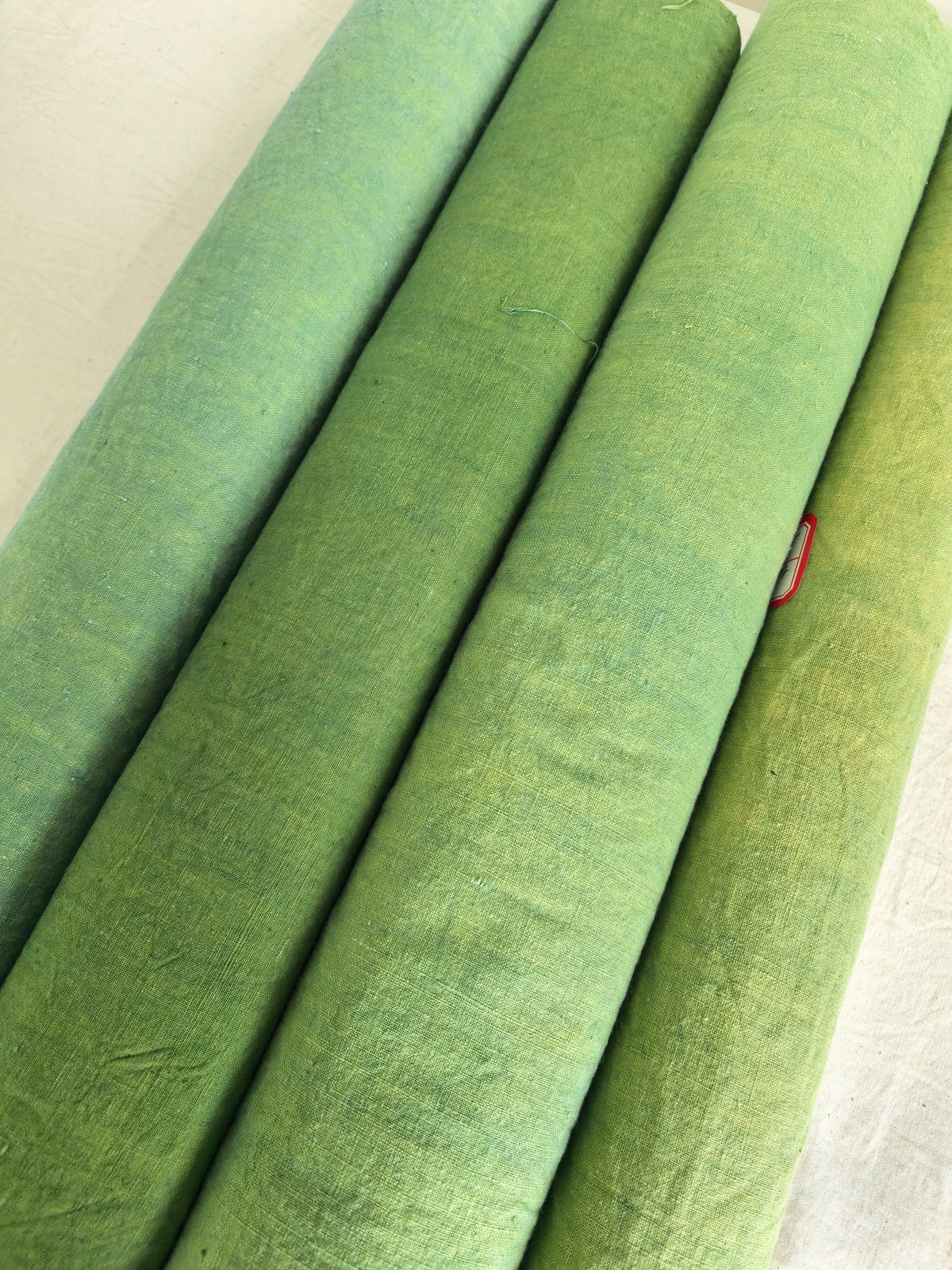 Light Green Plant Dyed Handwoven Fabric