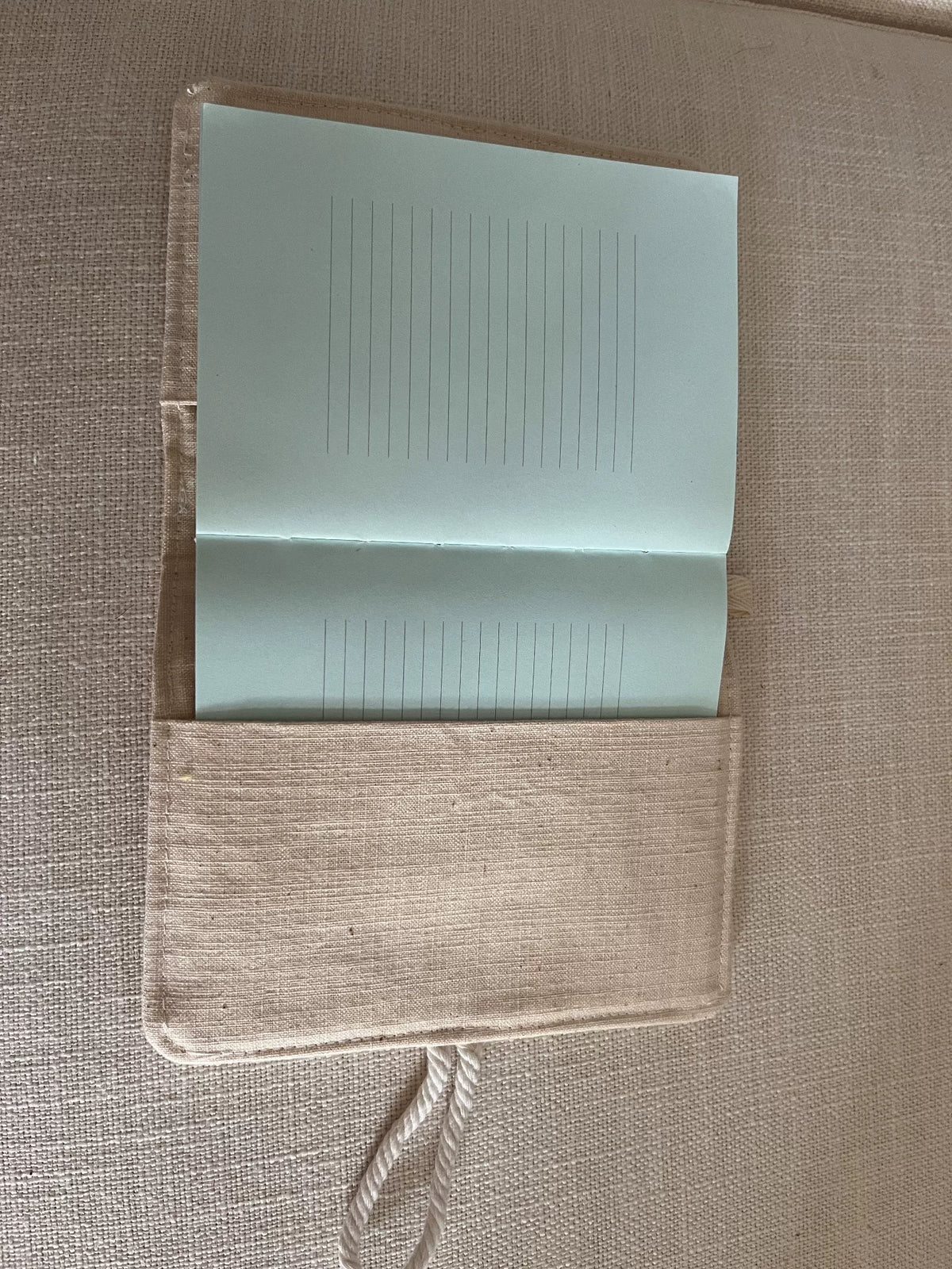 Copertina per quaderno A6 in tela di cotone fatta a mano