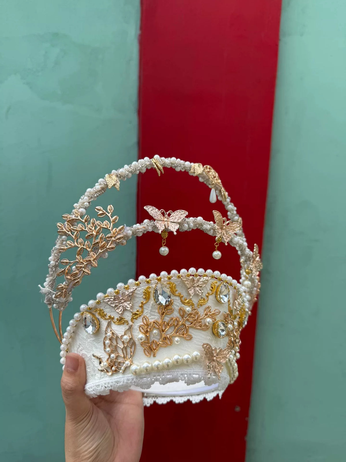 Lolita Perlen-Halo Krone Kopfschmuck