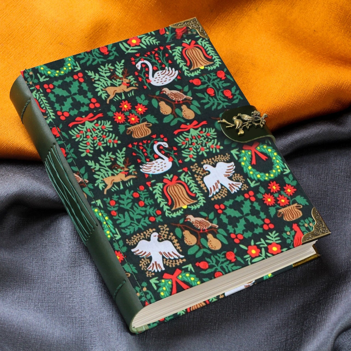 Christmas Fabric Hardcover Notebook
