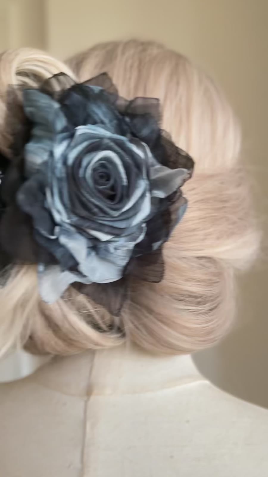Handcrafted Fabric Rose Hair Claw Clip