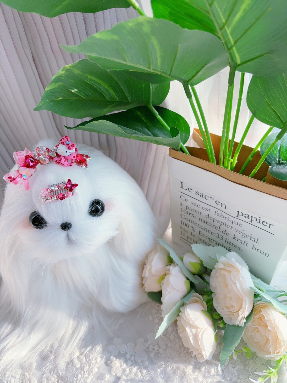 Rose Pink Pet Hair Clip Set