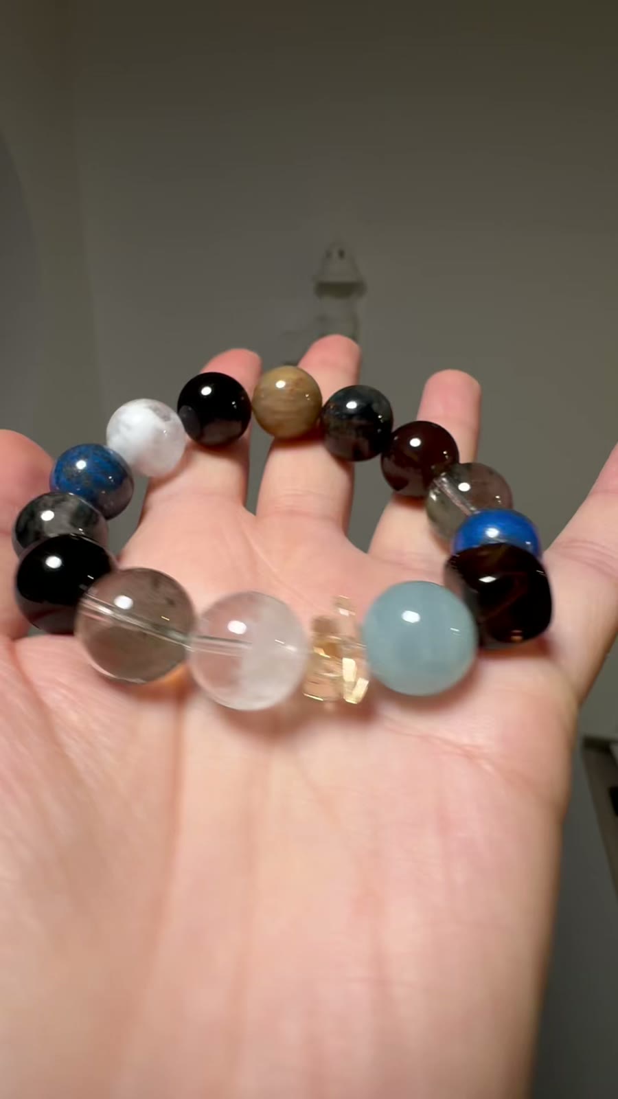 Multi Gemstone Crystal Bracelet 12mm Beads