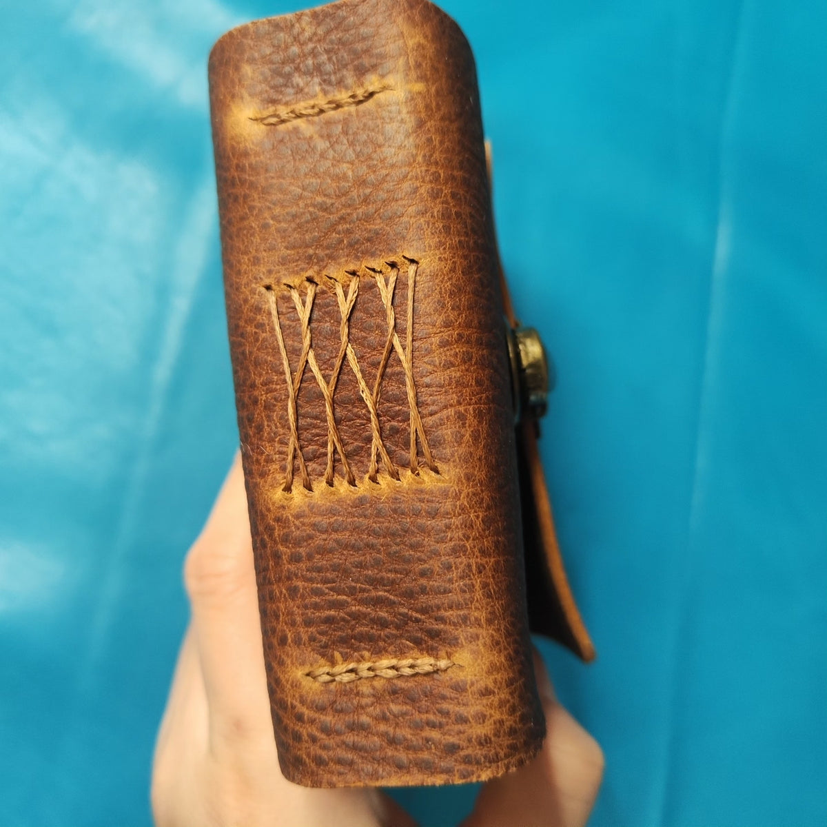 Cowhide Leather Journal with Brass Clasp
