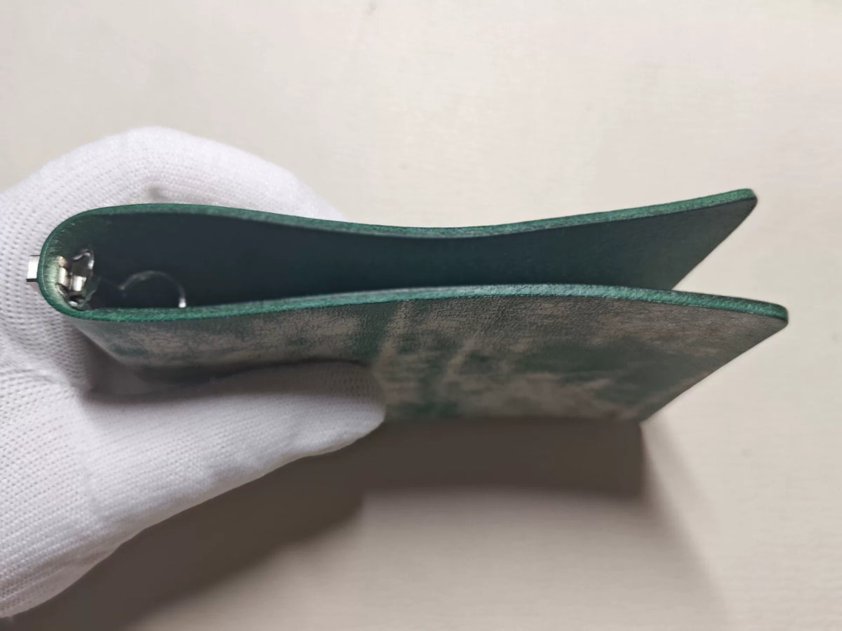 Copertina per Quaderno a Fogli Mobili in Pelle Verde Menta