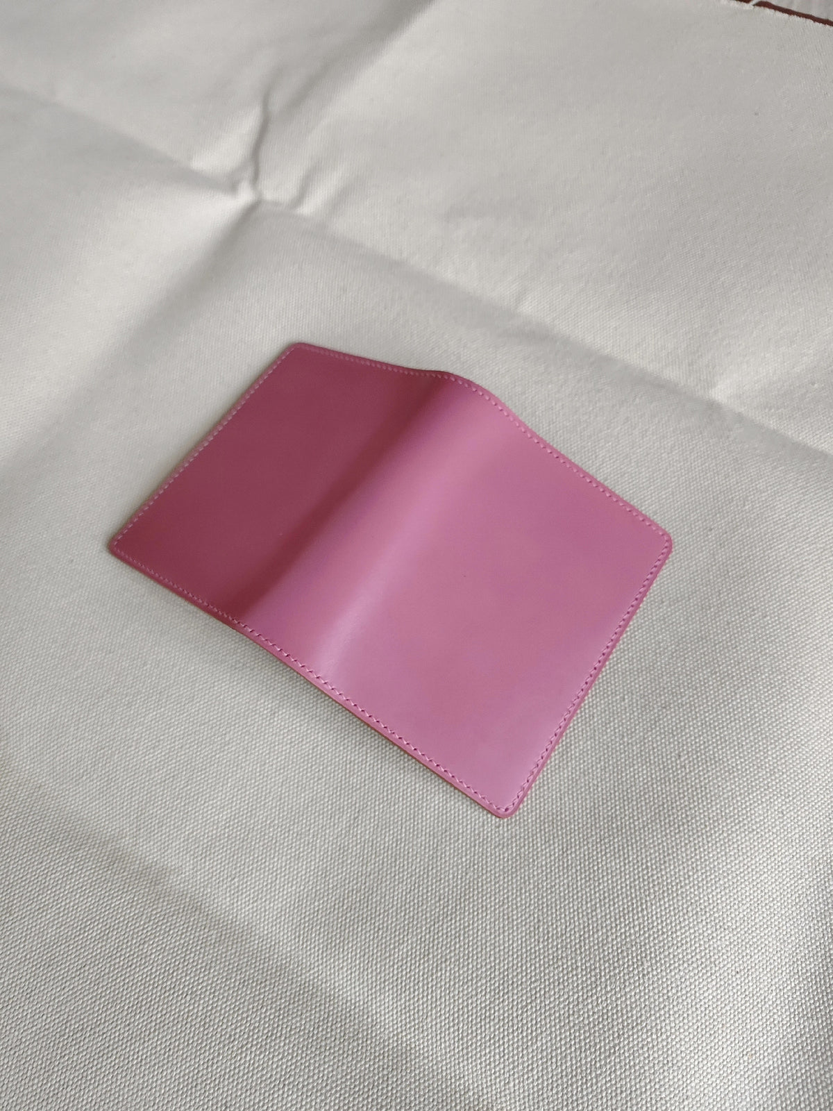 Pink Bridle Leather A8 Ring Binder Notebook