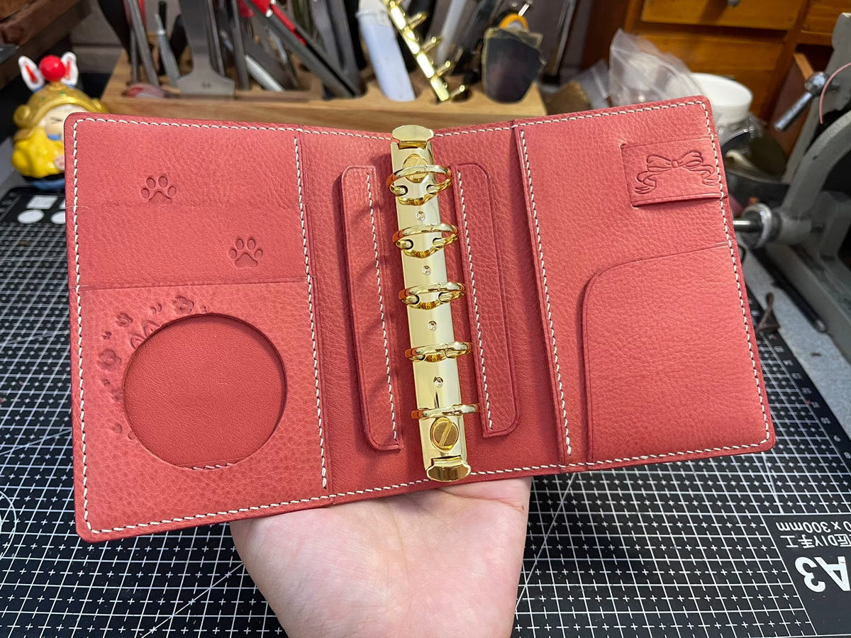 Terracotta Leder A8 M5 Ringbuch-Einband