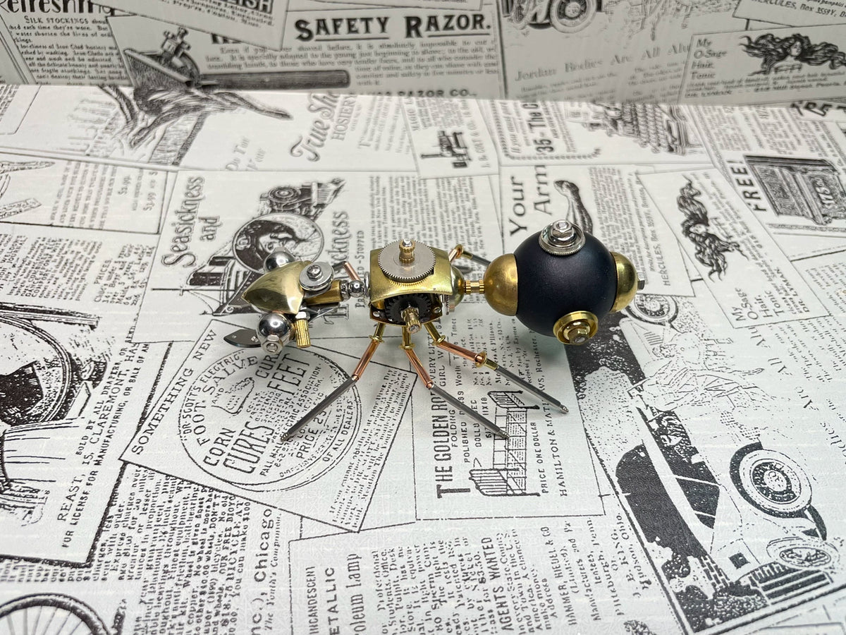 Steampunk Brass Mechanical Ant Figurine