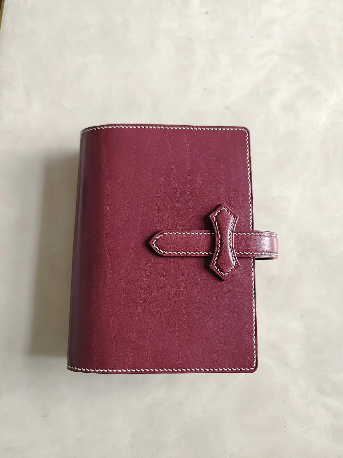 A6 Leather Loose Leaf Notebook Hand Stitched