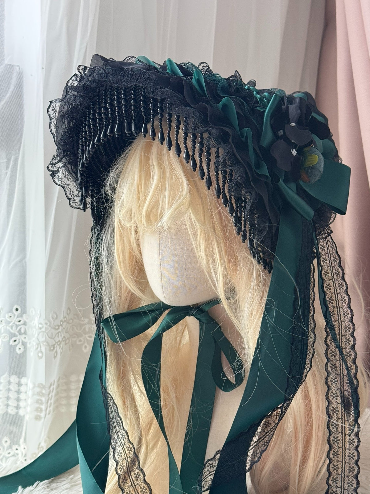 Lolita Peacock Feather Small Hat Hair Accessory