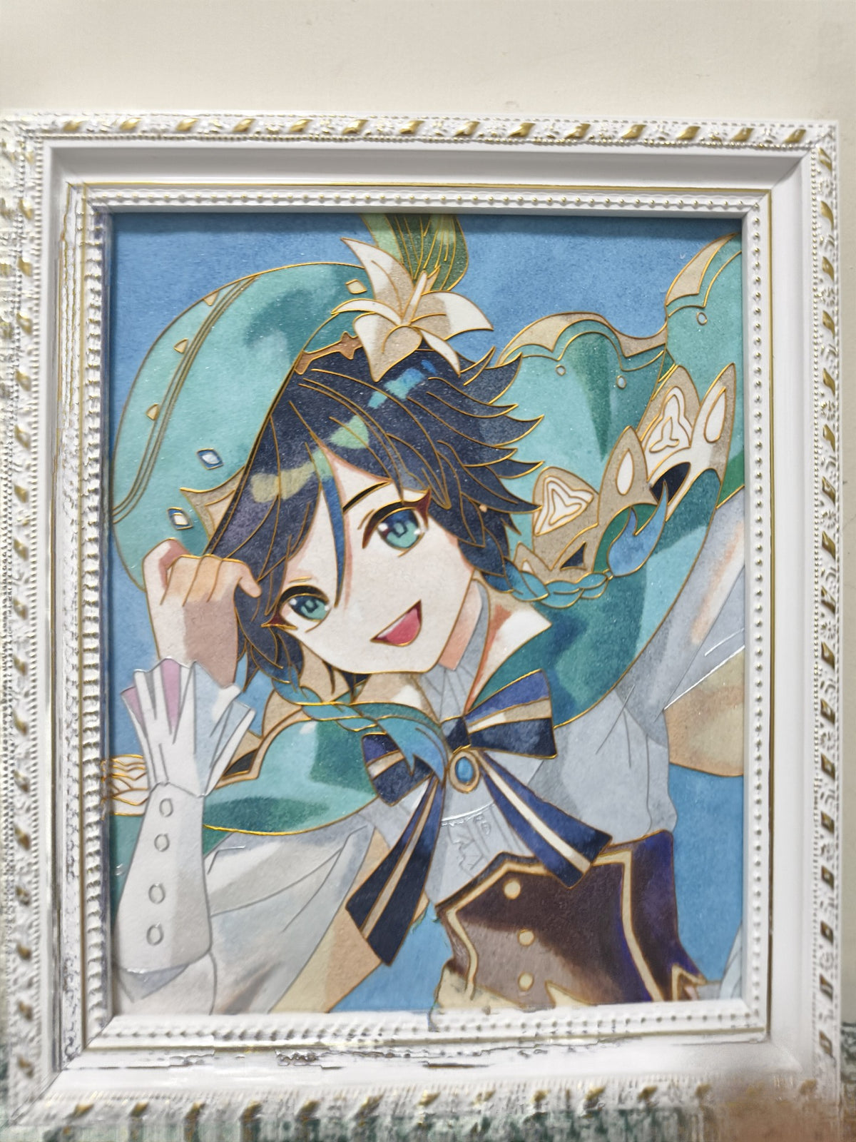 Cloisonne Craft Painting Venti Genshin 20x25cm