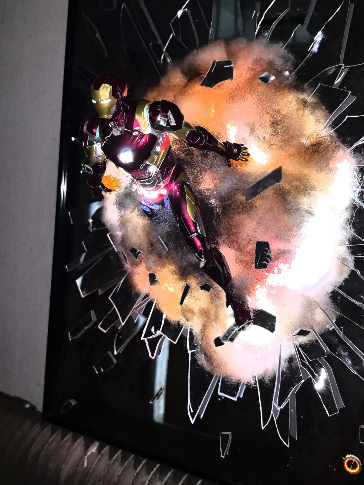 Iron Man Shattered Mirror Diorama Wall Art