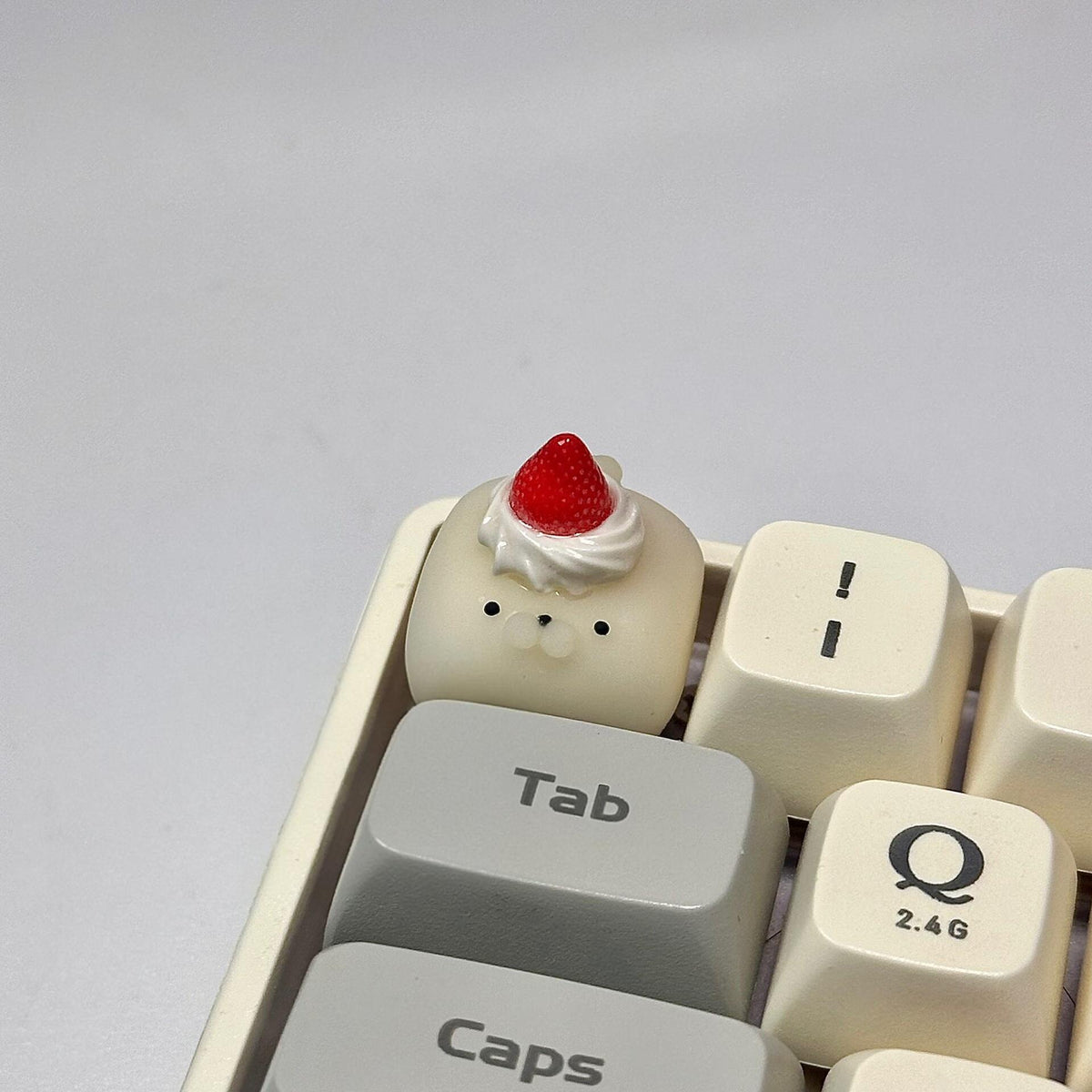 Strawberry Cream Dessert Keycap for Mechanical Keyboard